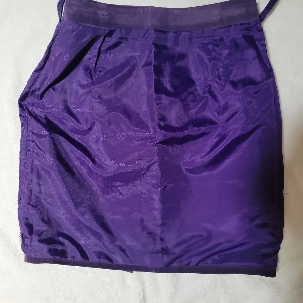 Vintage Express Purple Suede Skirt - Picture 10 of 12